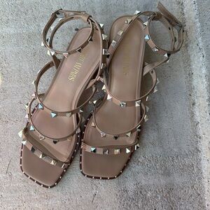 Studded Rhinestone Heels